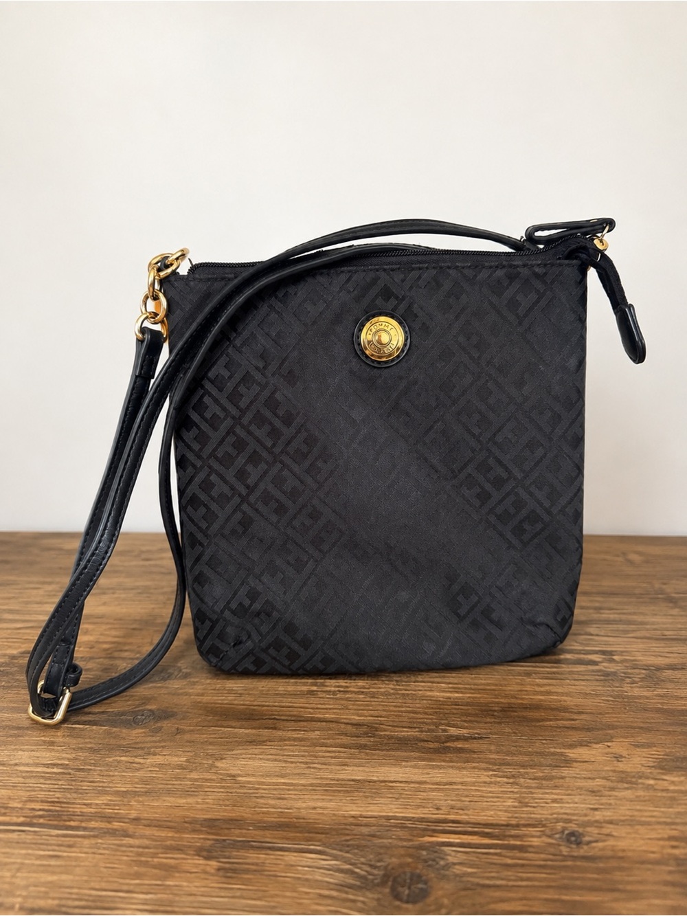 Tommy Hilfiger Crossbody Shoulder Bag with Gold Accent